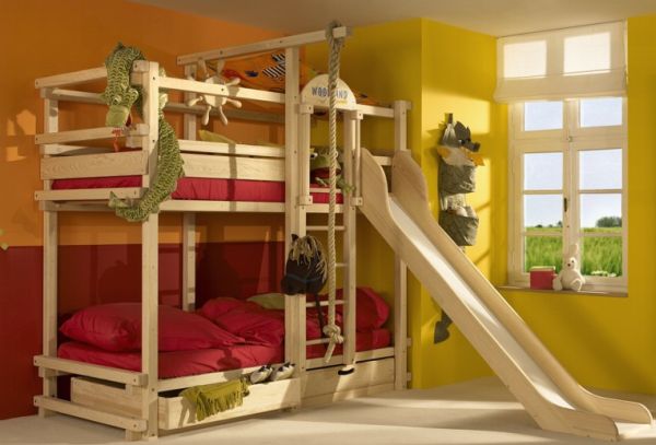 Design Inspiration Solid Wood Beds, Custom Bunk Beds With Slide