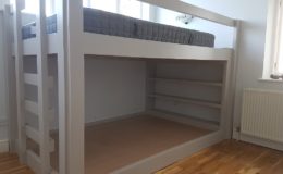 Bunkbed, Bookcase, secret storage, custom made, bespoke, solid wood,