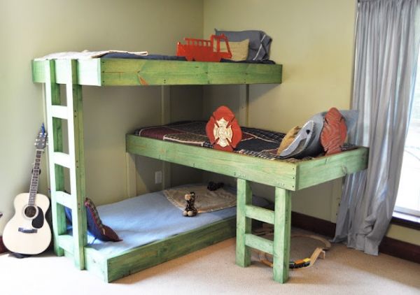 Design Inspiration Solid Wood Beds, 3 Bunk Bed Diy