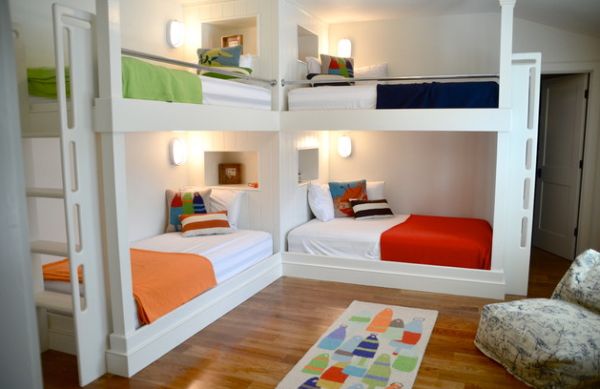 Design Inspiration Solid Wood Beds, L Shaped Quad Bunk Beds