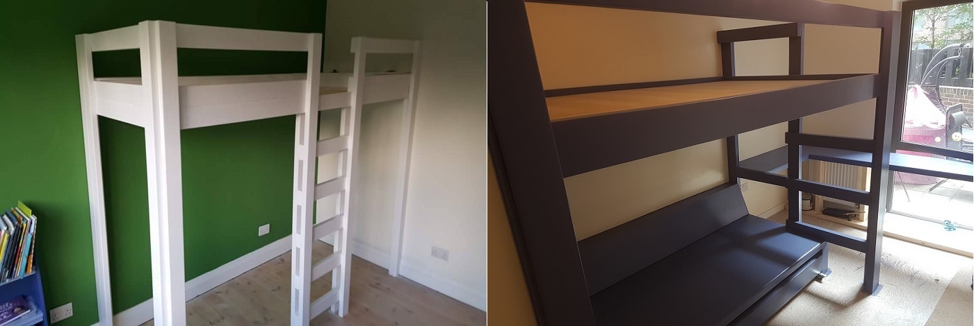 Bunk Bed with staircase, bespoke built, solid wood