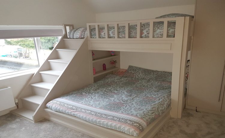 Bunk Bed with Staircase & Bookcase- Hand made bunk beds1